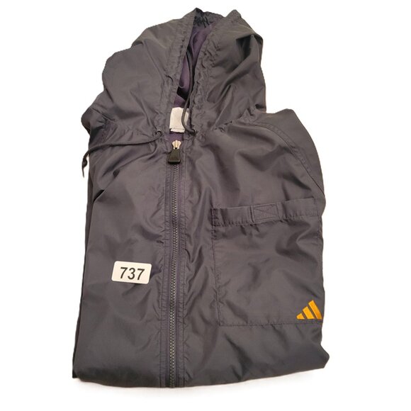 Adidas Originals Black Jacket Hoodie Windbreaker Men's XL Vintage Style - Picture 9 of 9